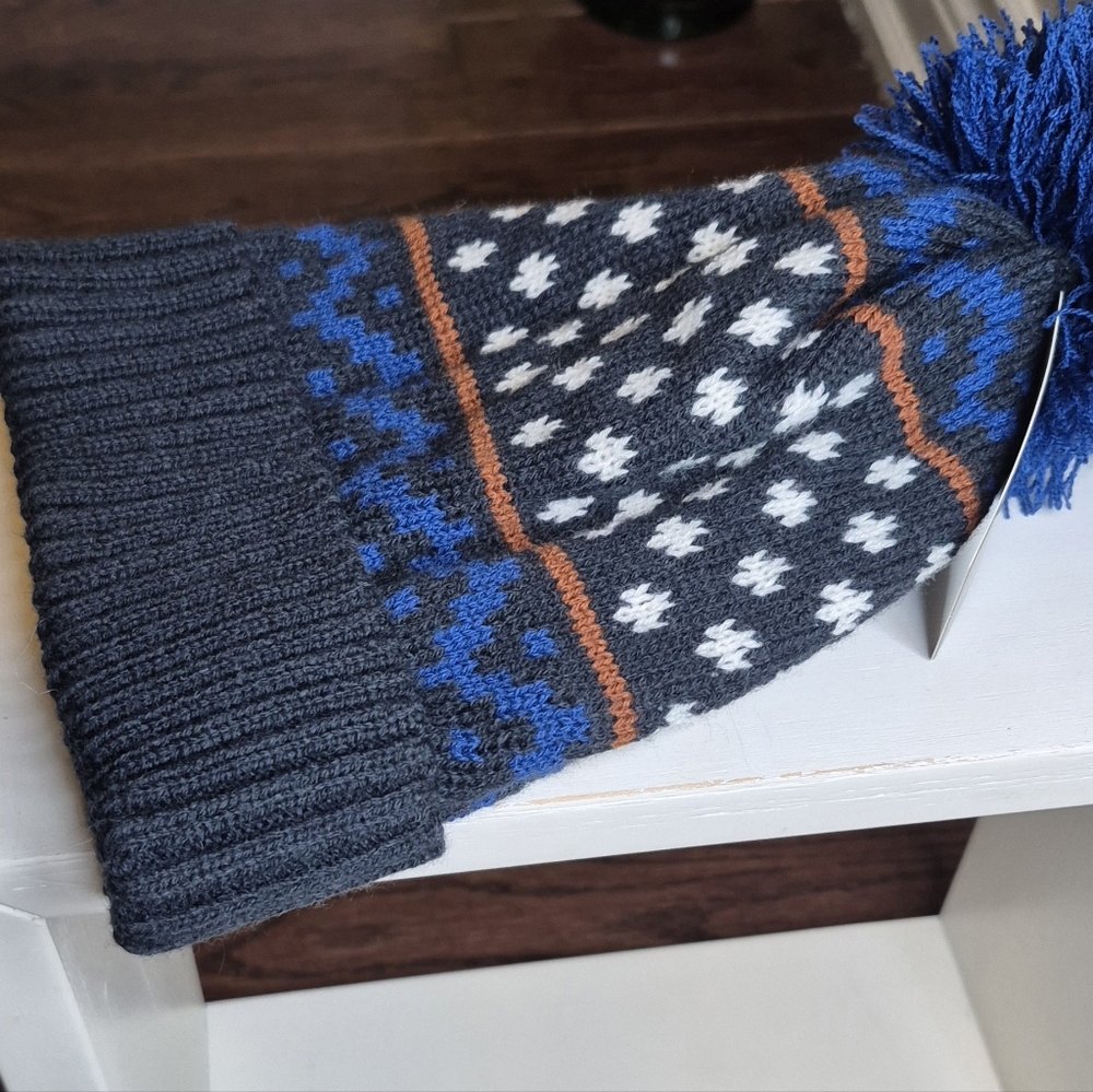 Densley & Co. Blue and Gray Kids Knit Hat - Picture 6 of 10